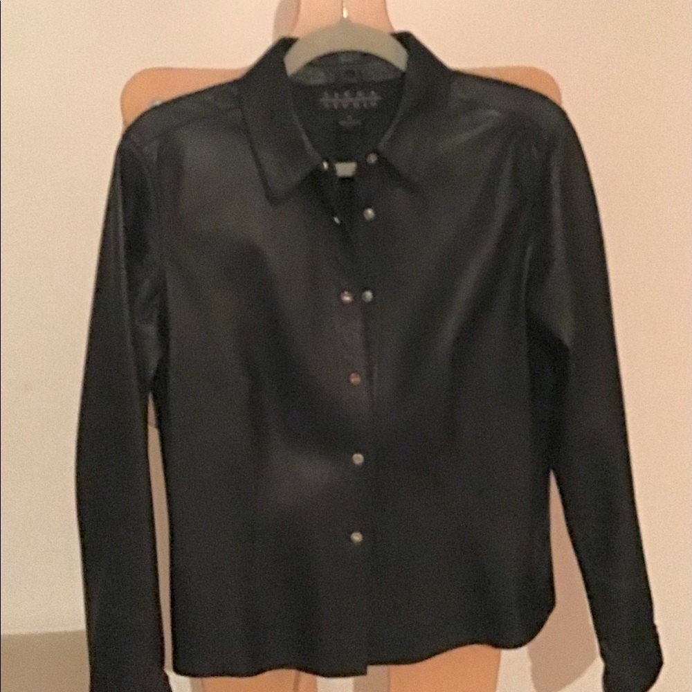 Siena Studio Black Leather Shirt